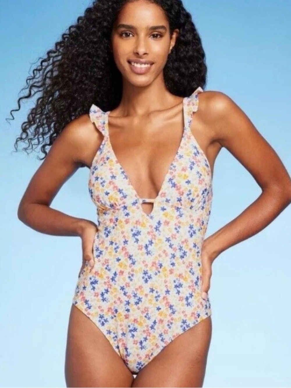 Shade & Shore Floral One-Piece Swimsuit - Picture 1 of 4